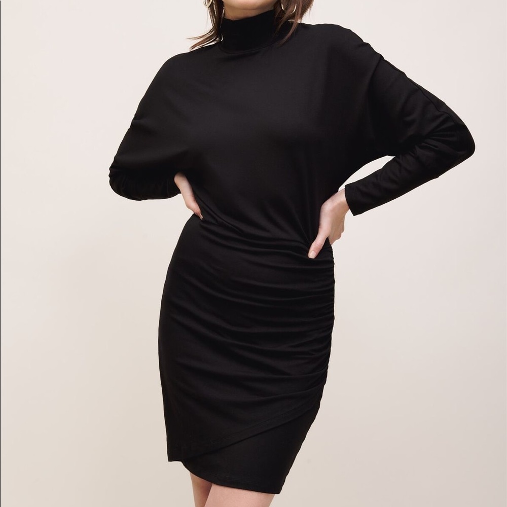Dynamite form-fitting Dolman sleeve dress